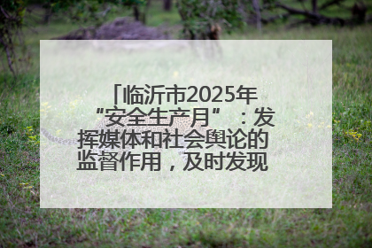 临沂市2025年“安全生产月”：发挥媒体和社会舆论的监督作用，及时发现并消除安全隐患
